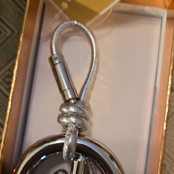 Michael Kors NWT In Box Silver Key Holder Or Bag Charm